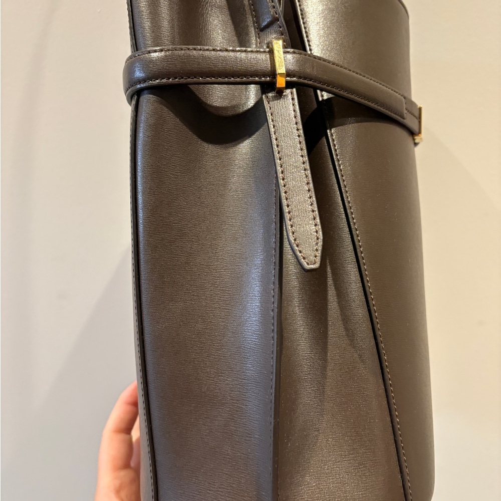 Toteme Dark Brown Leather Shoulder Bag - Picture 3 of 7